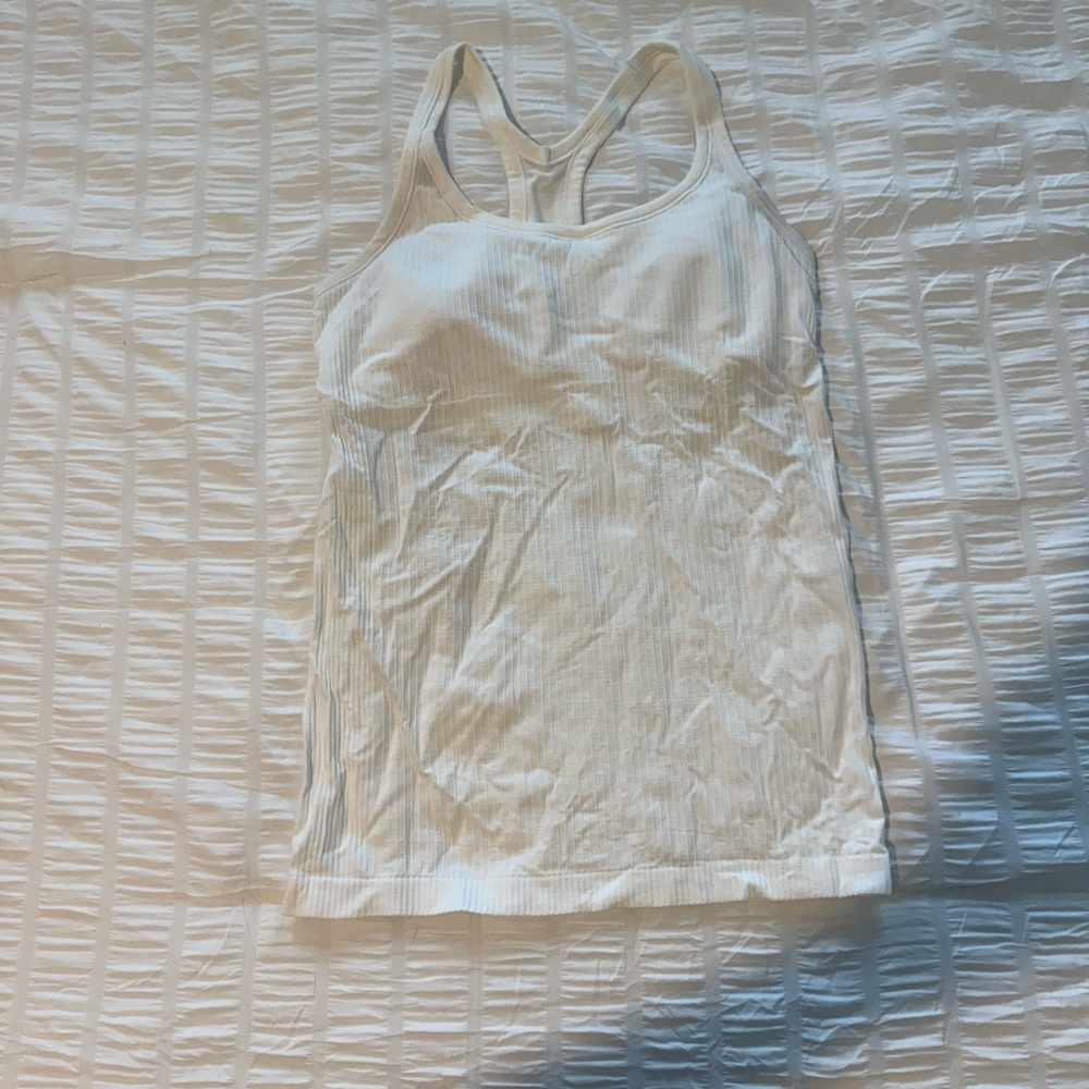 lululemon athletica White Ribbed Camisole